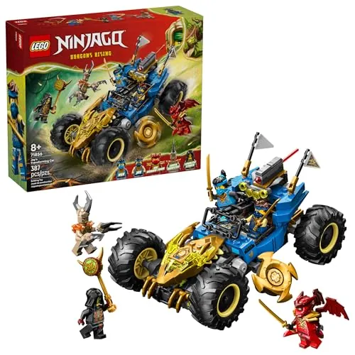 LEGO Ninjago: Dragons Rising Season 4 - Jay's Transforming Car (71856, 387-Piece)