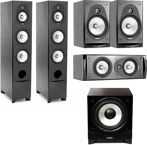 Energy Connoisseur 4.1 Home Theater System with 2x CF-70 Floors + CC-10 Center + CB-20 Bookshelves + C8 Sub
