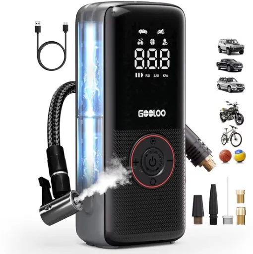 GOOLOO 160PSI 7500mAh Cordless Tire Inflator Portable Air Compressor