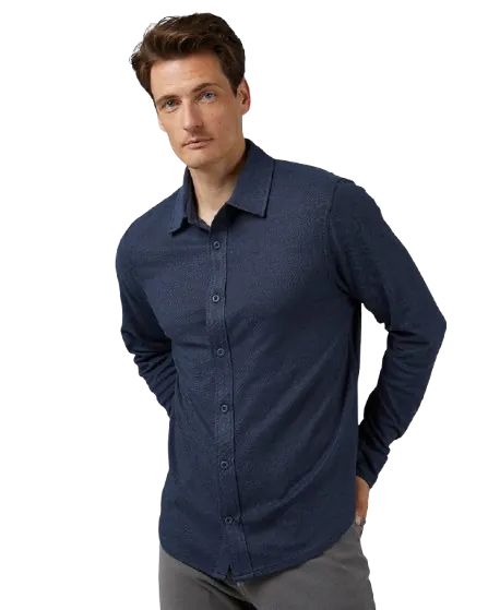 32 Degrees Men's Soft Stretch Knit Button-Up