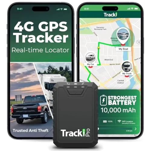 Tracki Pro GPS Tracker for Vehicles, 4G LTE