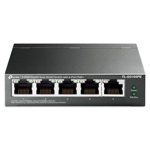 TP-Link 5 Port Gigabit PoE Switch 4 PoE+ Port @65W