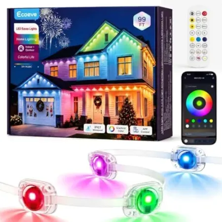 Ecoeve 99' RGB+IC Christmas Permanent LED Lights