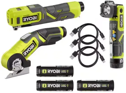 RYOBI 3-Tool USB Lithium Combo Kit with 3.2Ah Batteries