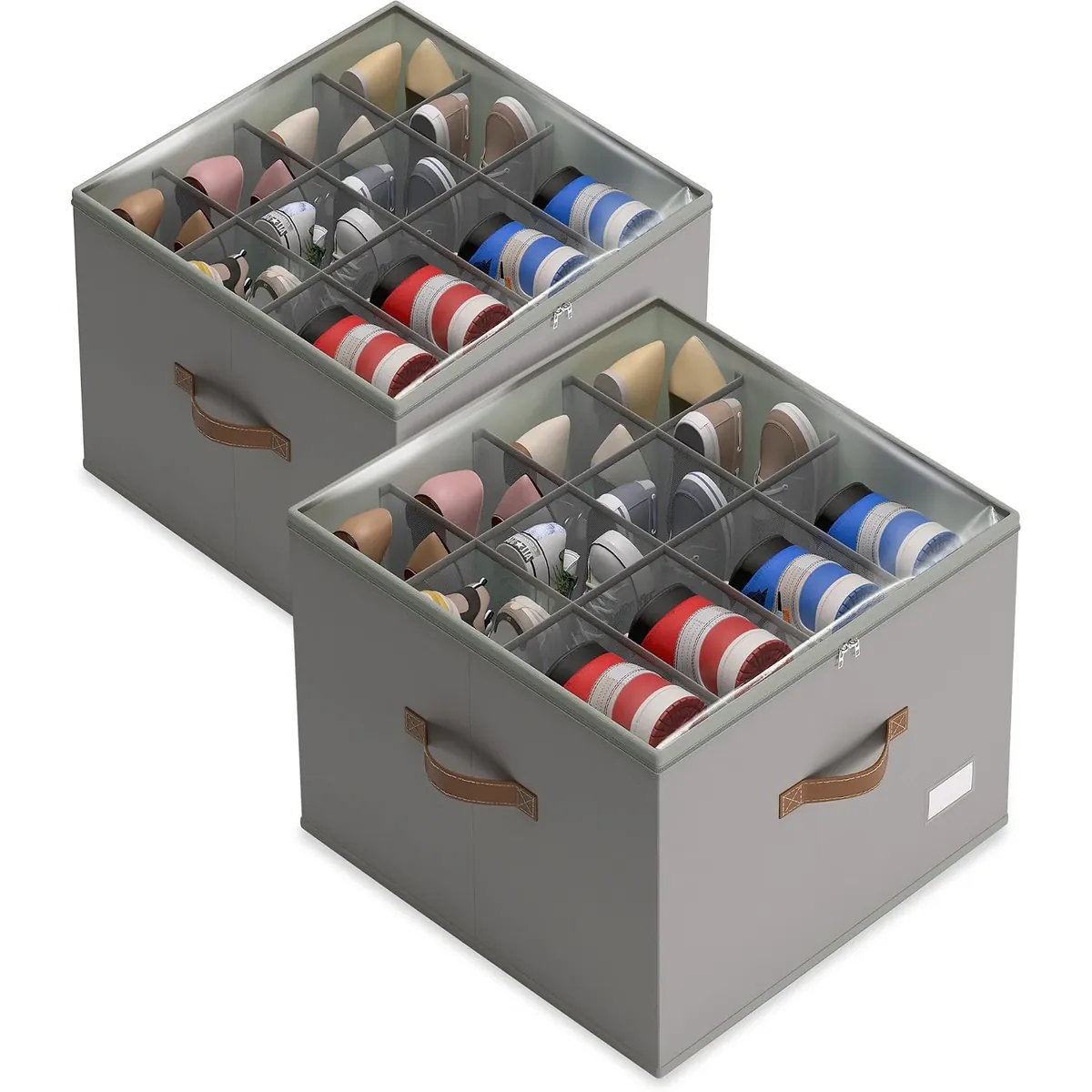 Vincona Shoe Organizer for Closet 2 Pack