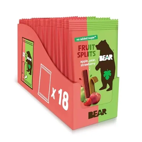 BEAR Real Fruit Snack Splits Apple and Strawberry 18-Pack