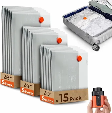 15-Count Etenwolf Vacuum Storage Bags w/ Wireless Pump