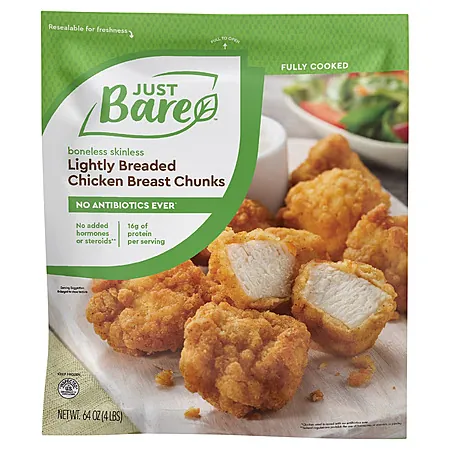 Costco Members: 4-lbs Just Bare Lightly Breaded Boneless Chicken Breast Chunks
