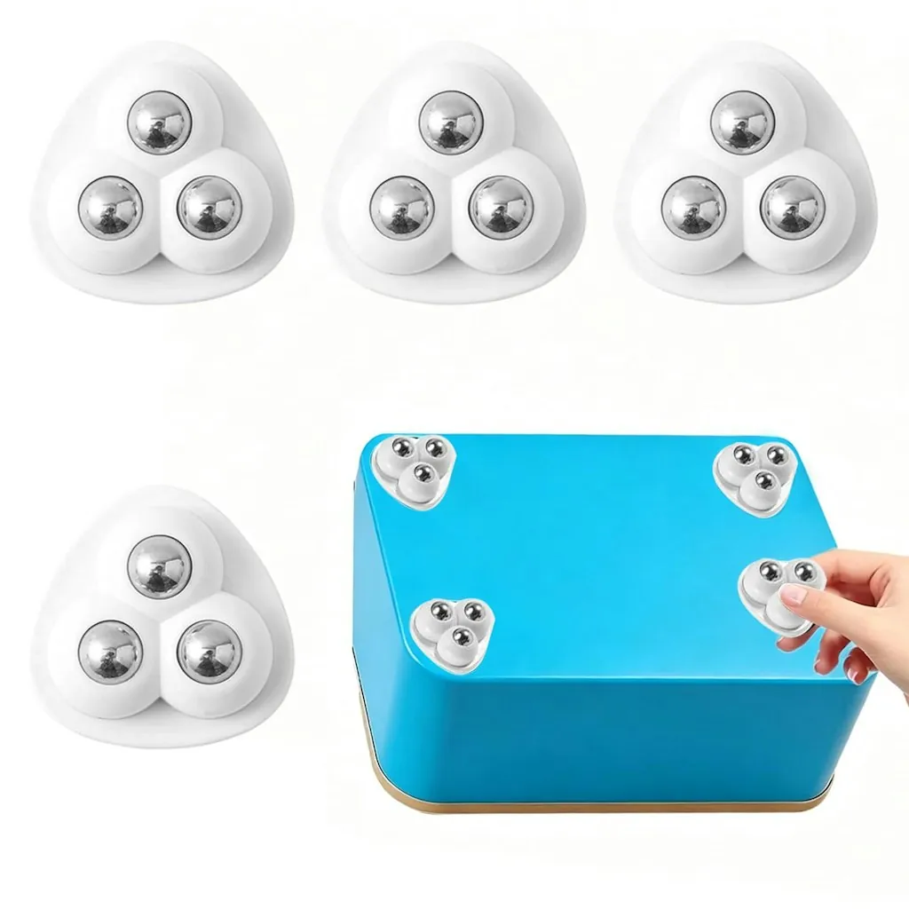 Mini Ball Caster Wheels 4-Pack