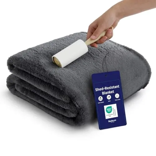 Bedsure Shed-Resistant Anti-Static Fleece Throws & Blankets