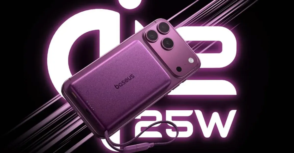Complete the Burgundy iPhone 18 Pro look with Baseus’ new 25W Qi2.2 MagSafe power bank