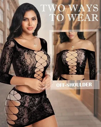 Womens Lingerie Fishnet Bodysuit