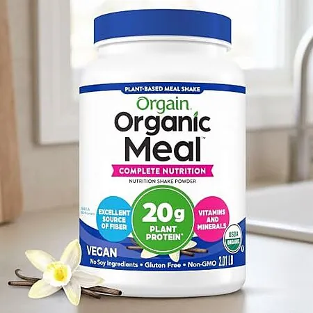 2.01-lb Orgain Organic 20g Meal Protein Powder (Vanilla Bean)