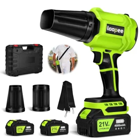 laapee Cordless Handheld Leaf Blower with 2x 4.0Ah Batteries