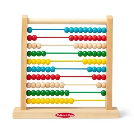 Melissa & Doug Abacus Classic Wooden Toy w/ 100 Colorful Beads