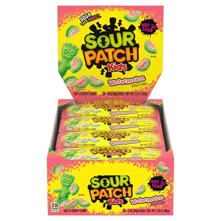 Sour Patch Kids Watermelon Soft & Chewy Candy, 2 oz., 24-Count