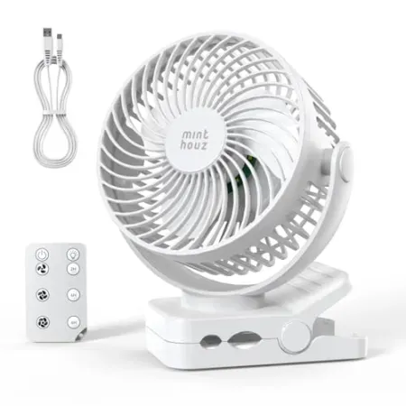 Minthouz Clip on Fan w/ 12000mAh Battery & Remote Control