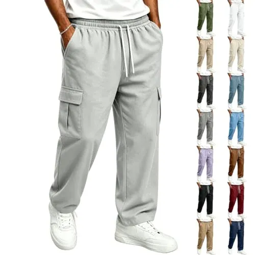 Men's Plus Size Quick Dry Cargo Sweatpants