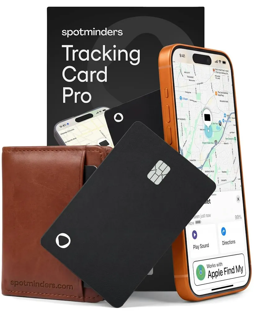 Spotminders Apple MFi-Certified Wallet Tracker Pro Card