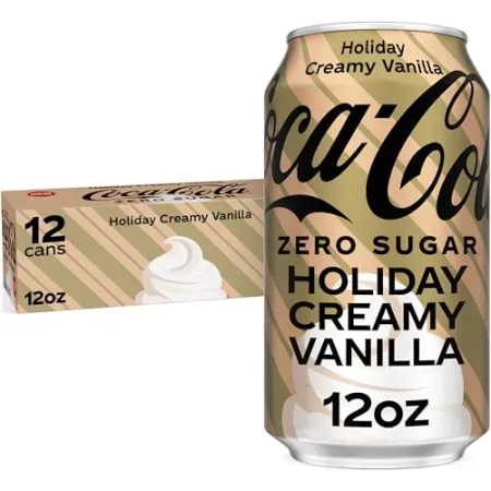 12-Pack Coca-Cola Zero Sugar Holiday Creamy Vanilla Soda (12 oz each)