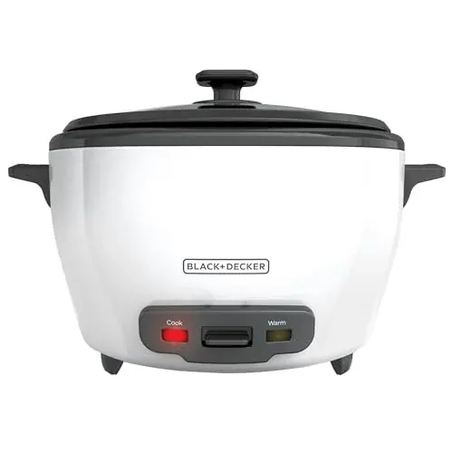 BLACK+DECKER 6-Cup Rice Cooker w/ Steaming Basket