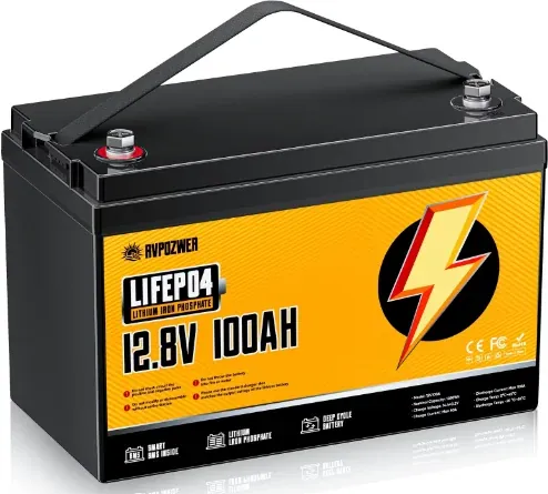 RVPOZWER 12V 100Ah LiFePO4 Battery 1280Wh