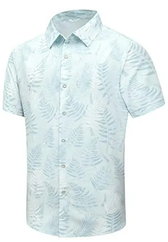 Shelucki Men's Hawaiian Short Sleeve Button Down Shirt