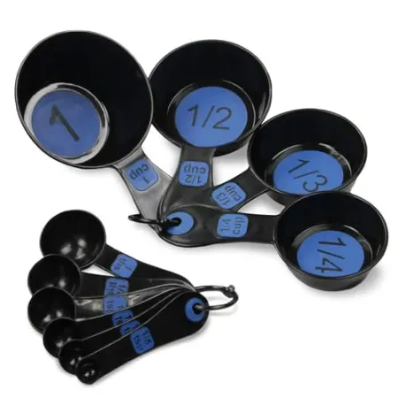 12-Piece Chef Craft Easy to Read Plastic Measuring Cup Set