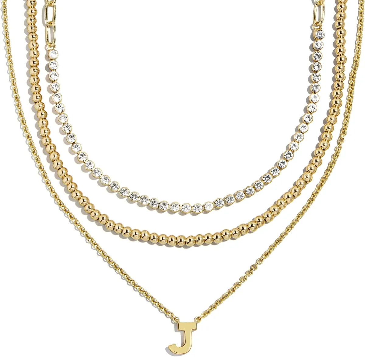 BaubleBar Kenna Pre-Layered Initial Letter Necklace