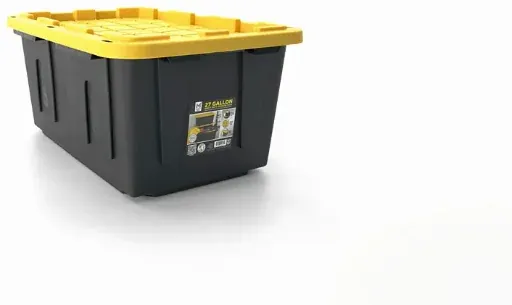 Member's Mark 27-Gal Heavy Duty Storage Tote (Black/Yellow)
