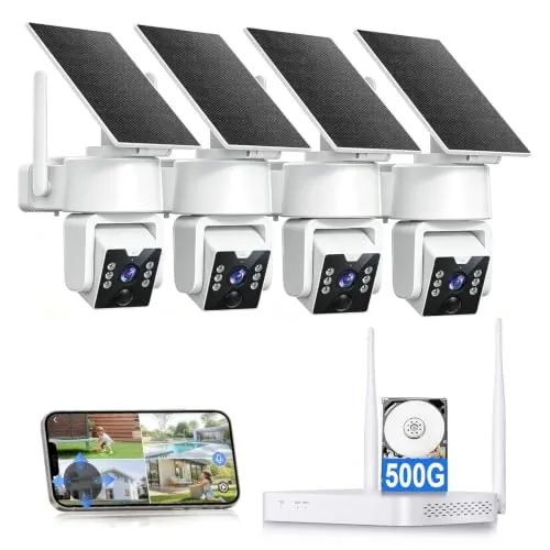 Noahview Wireless Outdoor Security Camera System with 500GB HDD