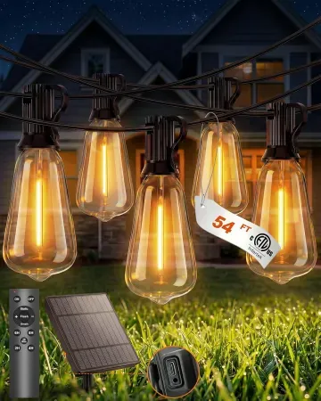 Pesken 54' Outdoor Solar String Lights