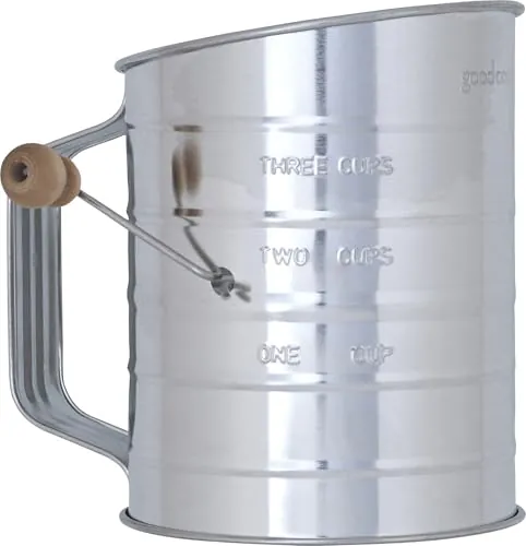 GoodCook Everyday Hand Crank Sifter w/ Wood Knob (3-Cup Capacity)