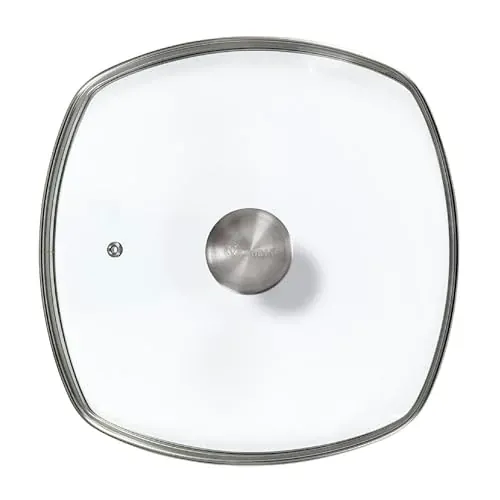 10" Victoria Square Glass Lid for Cast Iron Skillet or Pan