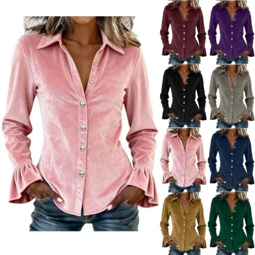 Velvet Button Down Shirts