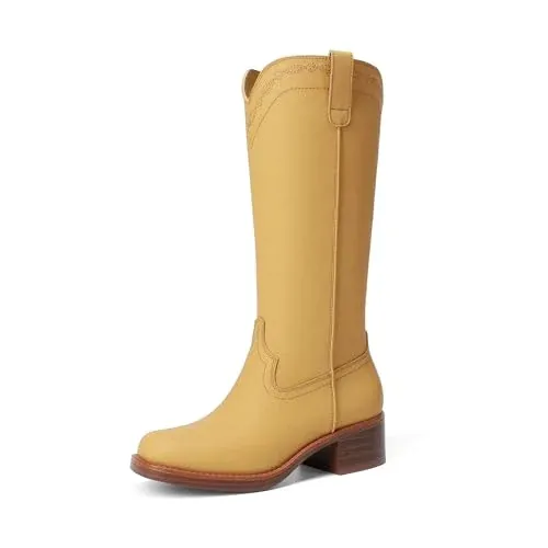 DREAM PAIRS Women’s Western Style Knee High Boots