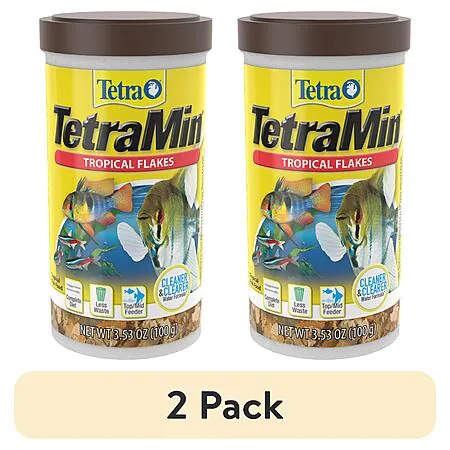2-Pk 3.53-Oz Tetra TetraMin Tropical Flakes Fish Food