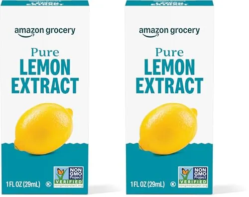 Amazon Fresh Pure Lemon Extract 1 Fl Oz (Pack of 2)