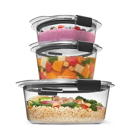 Prime Members: 6-Pc Rubbermaid Brilliance Round Airtight Food Storage Container Set
