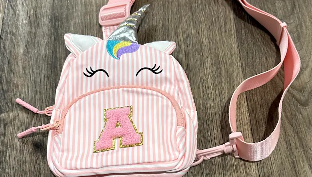 Girls Personalized Initial Sling Bag