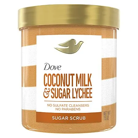 Dove Sugar Body Scrub (Coconut Milk & Sugar Lychee)