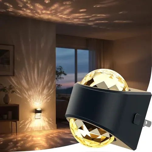 Briignite Dimmable LED Projector Plug-In Night Light w/ Dusk-to-Dawn Sensor (Warm, 3CCT or 9-Color RGB)