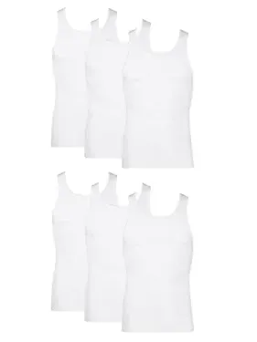 6-Pack Hanes Cotton Tank Men's Undershirts