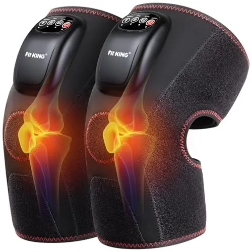 FIT KING Knee Massager with Air Compression and Heat, 3 Modes and 3 Intensities