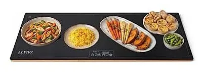 Alpha Living 40" Tempered Glass Electric Warming Tray