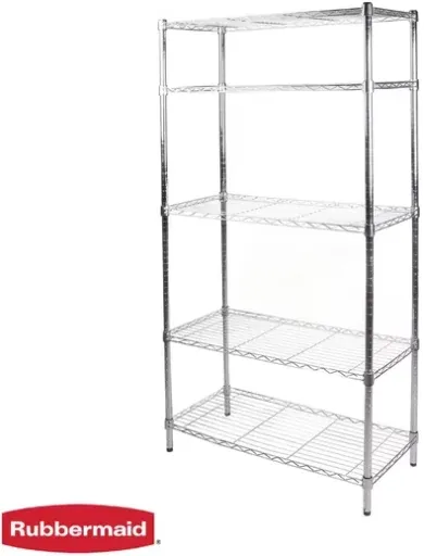 5-Tier Rubbermaid Heavy Duty Wire Shelving Unit