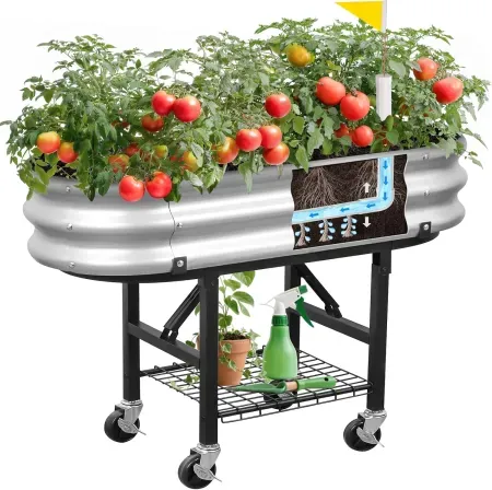 Home Cult Self-Watering Raised Garden Bed w/ Wheels and Stand