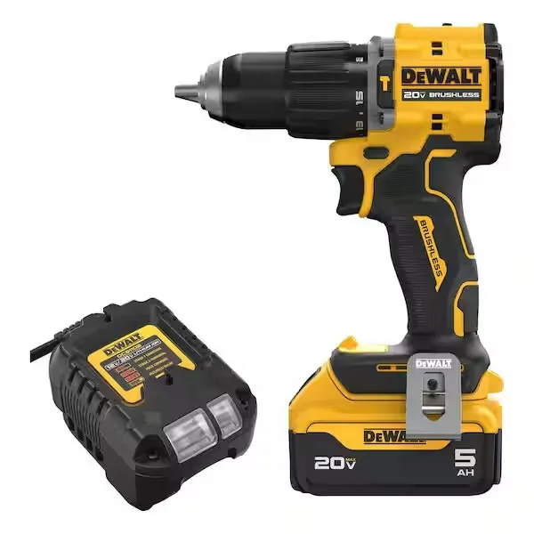 DeWalt Atomic 20V 1/2" Hammer Drill Kit w/ 5.0 Ah Battery & Charger