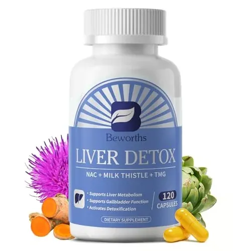 Liver Support Supplement w/ NAC & Milk Thistle, 120 Capsules