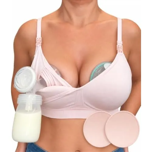 Simple Wishes Pumping Bra Hands Free, Nursing Bras for Breastfeeding